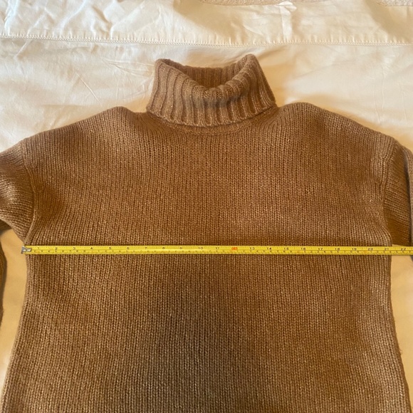 Everlane Orangey Brown Wool Oversized Turtleneck Sweater, size Small - Picture 5 of 10
